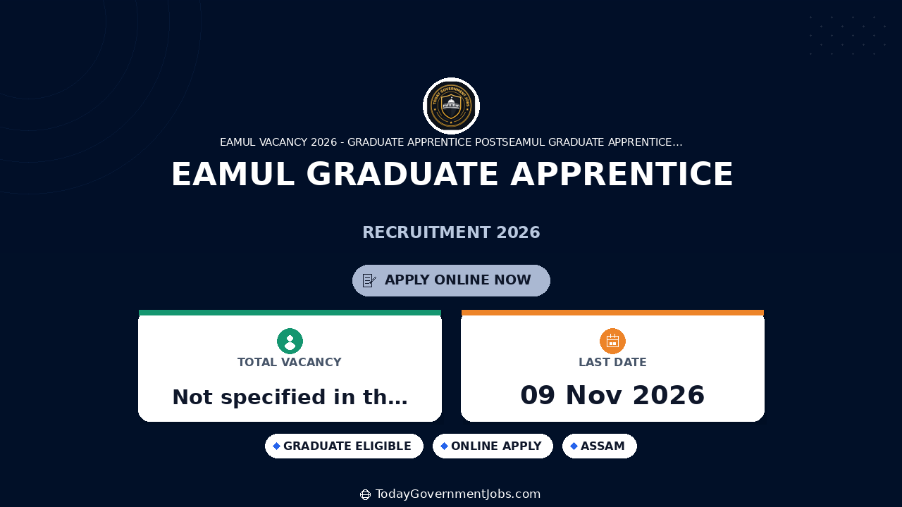 EAMUL Graduate Apprentice Recruitment 2026