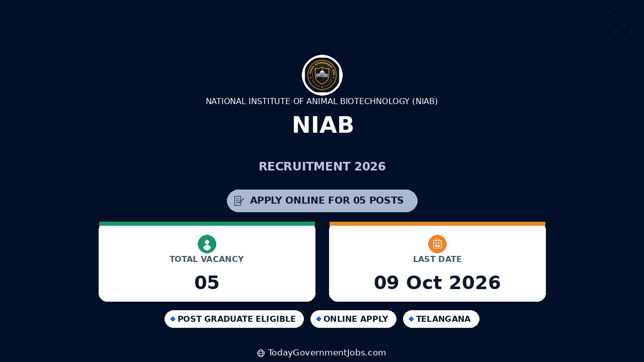NIAB Recruitment 2026: Scientist & Assistant Jobs
