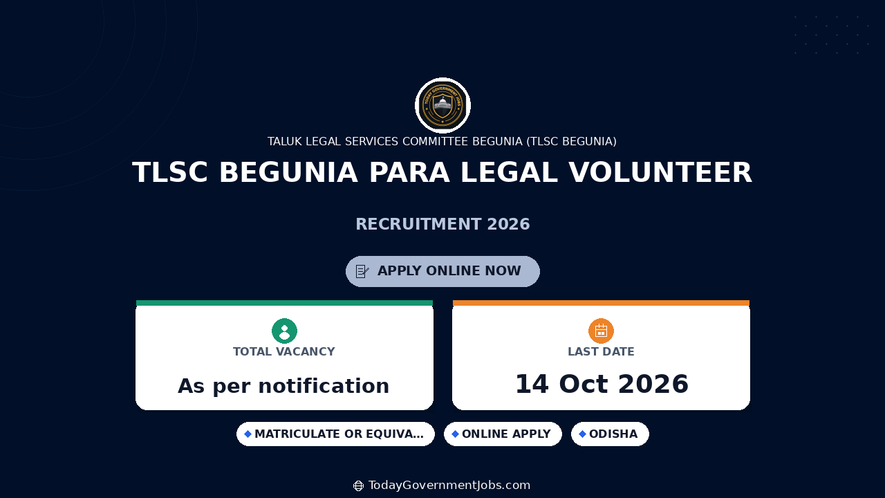 TLSC Begunia Para Legal Volunteer Recruitment 2026