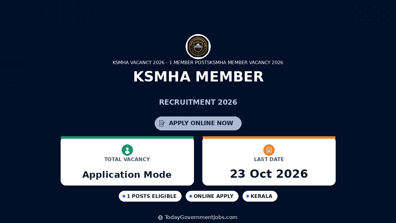 KSMHA Member Recruitment 2026: Apply Offline