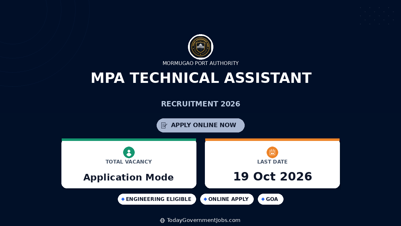 MPA Technical Assistant Recruitment 2026: Apply Online