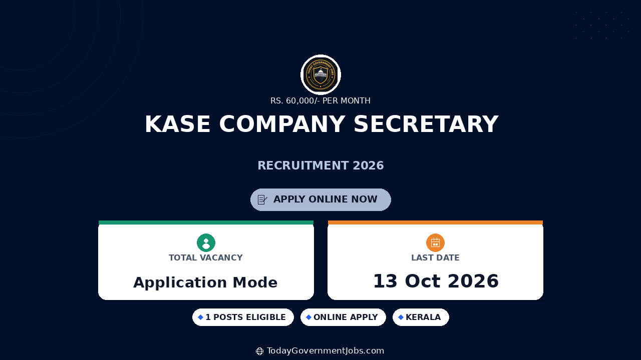 KASE Company Secretary Recruitment 2026